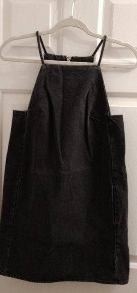 Topshop Dresses & Skirts - Topshop MOTO Black wash jean dress